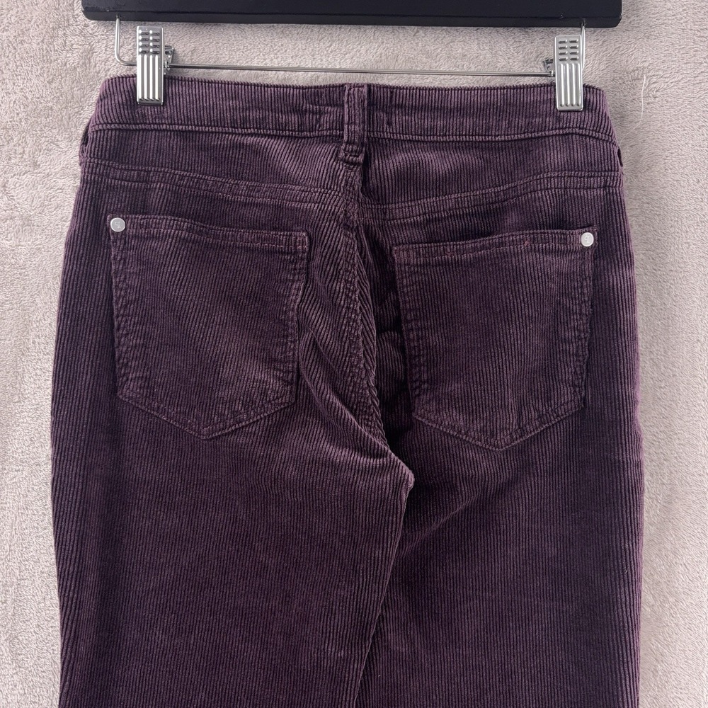 Pilcro Flare Corduroy Pants Womens Size 25x29 Purple Retro Boho Stretch - Picture 6 of 9